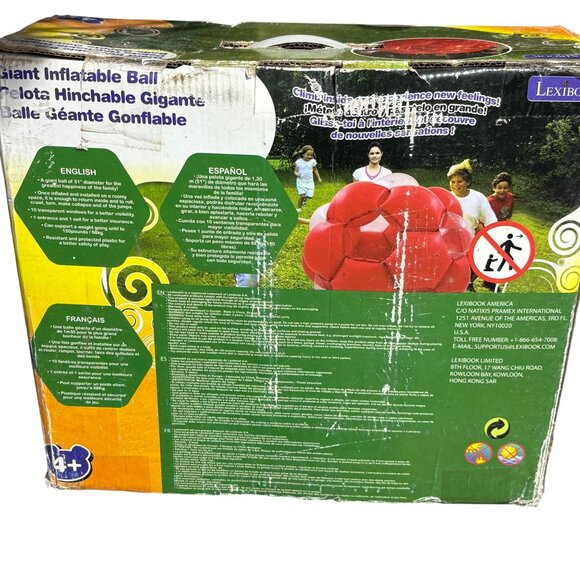 Lexibook Giant Inflatable Ball For Kids 4+ - Picture 2 of 3